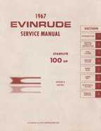 1967 Evinrude Starflite 100 HP Outboards Service Repair Manual 100783 P/N 4360