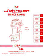 1970 Johnson 115 HP Outboard Motor Service Repair manual P/N JM-7011