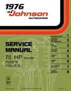 1976 Johnson Outboards Service Repair Manual 75 HP Models P/N JM-7612