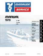 1978 Evinrude 2 HP Outboards Service Repair Manual P/N 5391