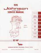 1970 Johnson 85HP Outboards Service Repair Manual P/N JM-7010